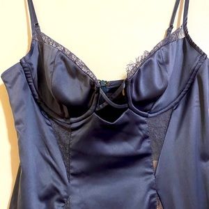 NWT Oh Polly Satin sheer lace Bustier Corset dress